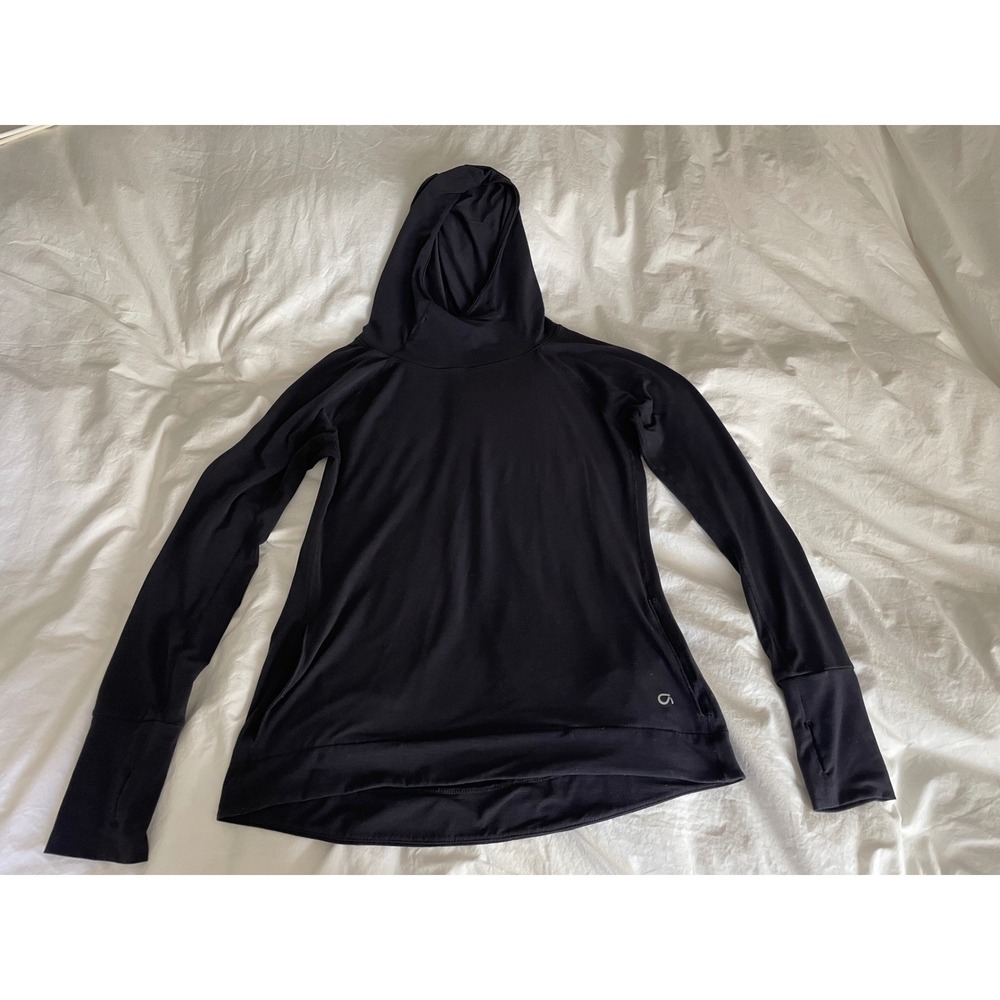 Gap GapFit Breathe Hoodie Black Long Sleeve First Layer Activewear Size Medium
